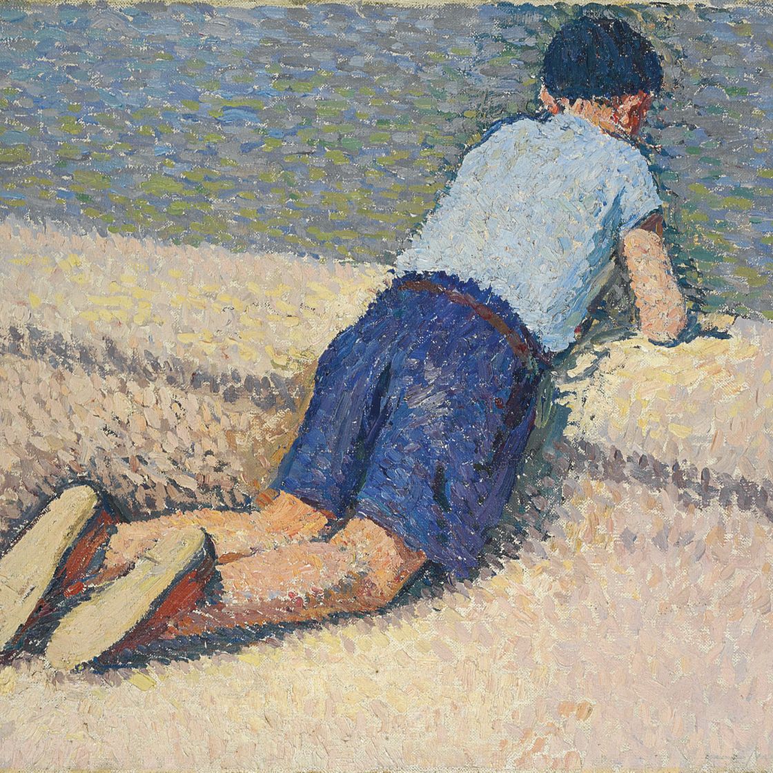 Henri Martin — Отель Garçonnet agenouillé на берегу озера Маргель в Люксембурге, в Париже