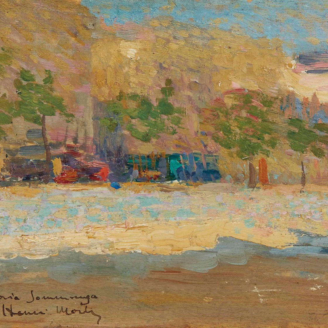 Henri Martin — Улица юн вилль (справа) ; Эскиз платежной системы (сзади)