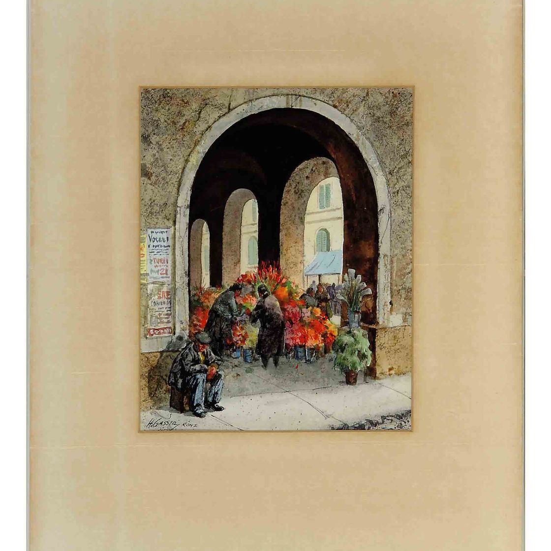 Henri Martin — Продавец цветов в Риме