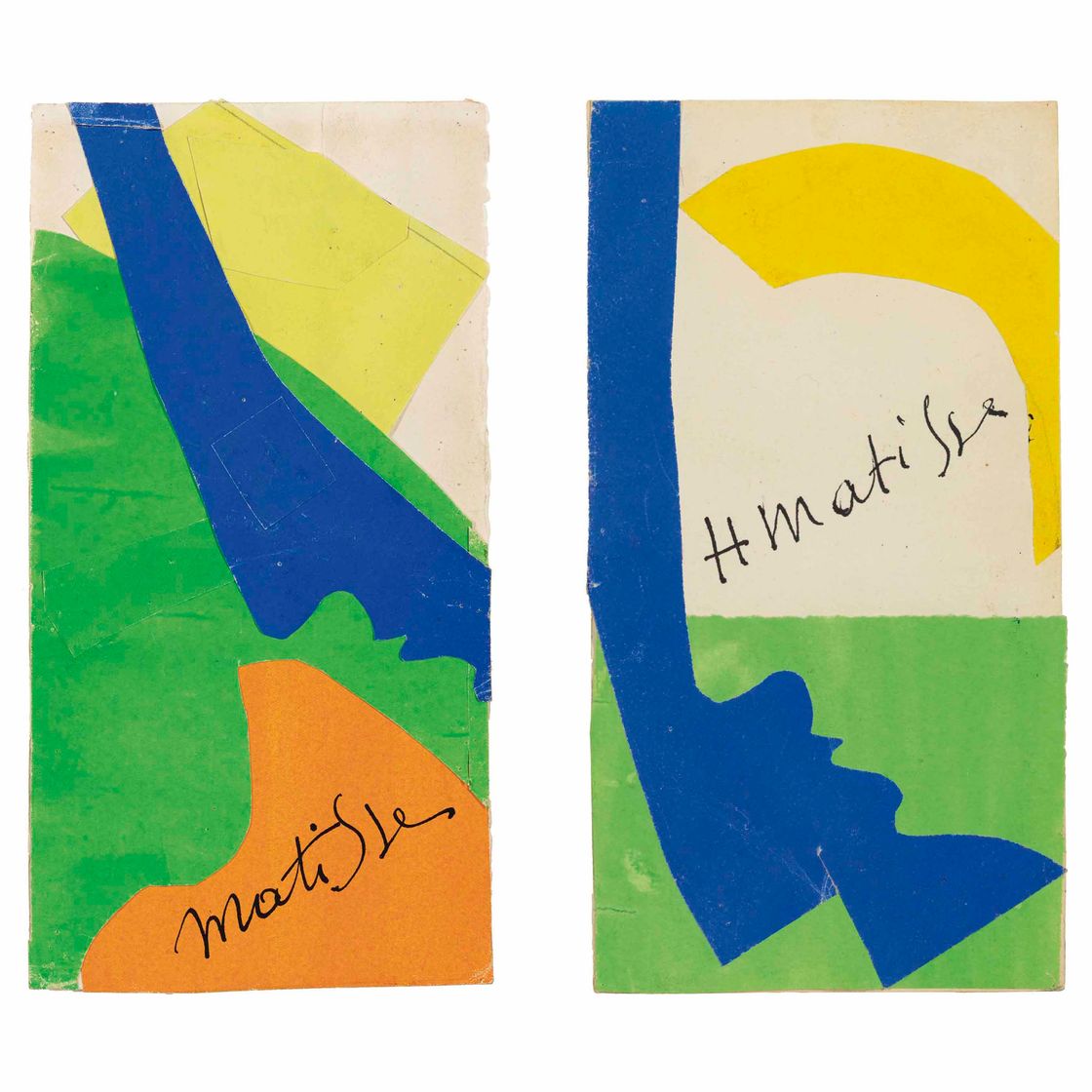 Henri Matisse — Макет для кувертюры каталога выставки "Анри Матисс, декупажи из папье-маше", chez Berggruen & Cie, 1953