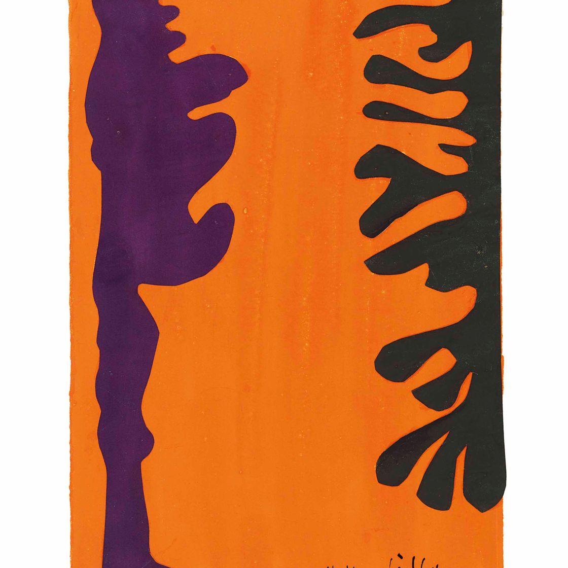 Henri Matisse — Черные арабески и фиалки среди любимого апельсина