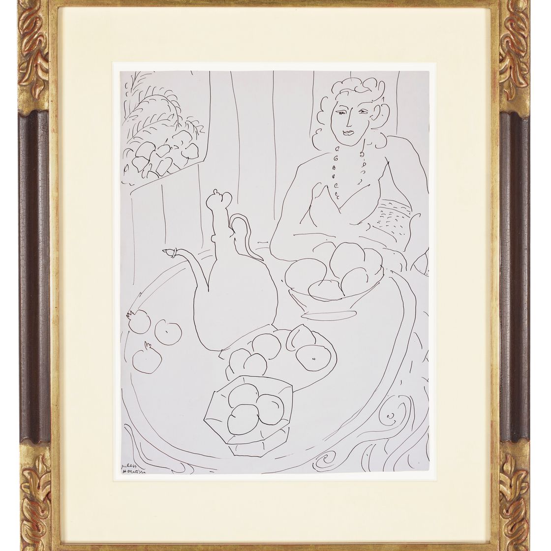 Henri Matisse — Молодая женщина сидит за одним столом, изображение 2
