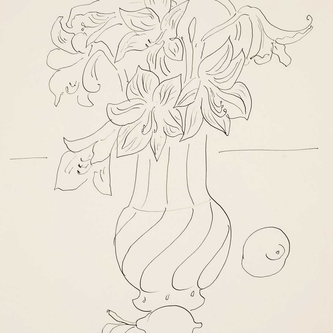 Henri Matisse — Ваза с цветами и цитрусами на антаблементе, изображение 1