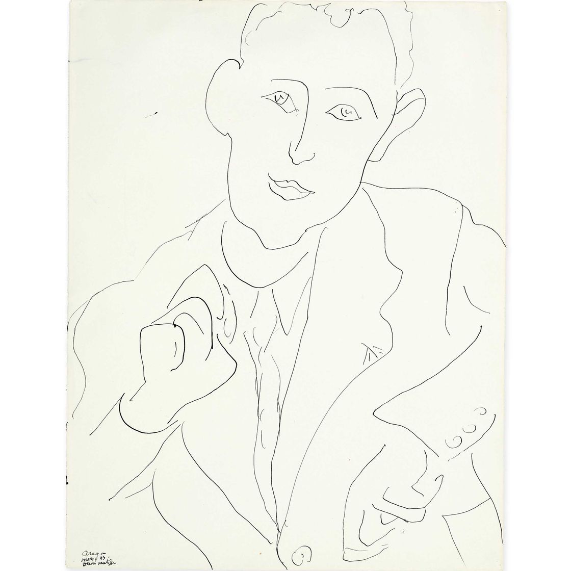 Henri Matisse — Портрет Луи Арагона