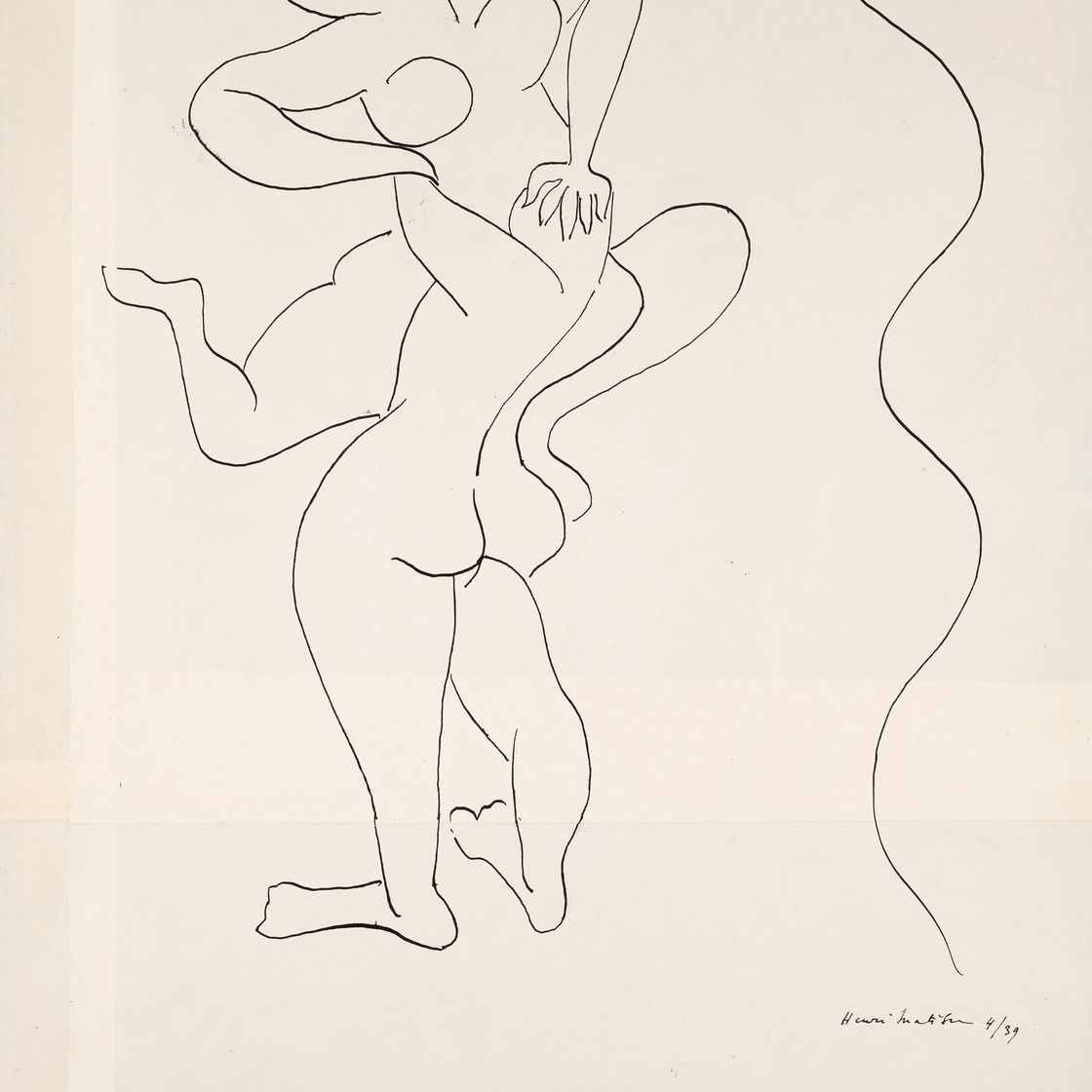 Henri Matisse — Эркюль и Антея, копия д'Апре Поллайоло, изображение 1