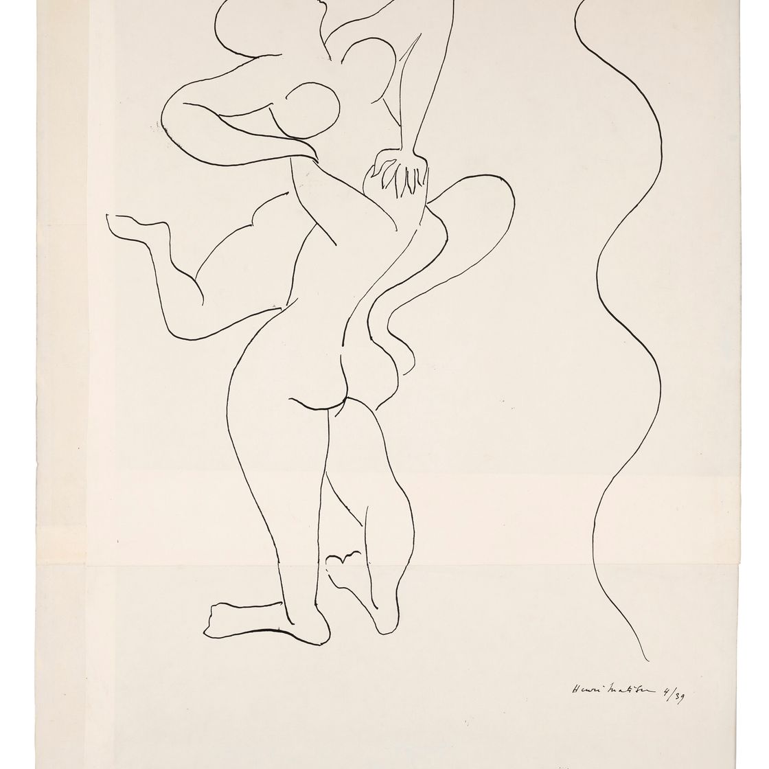 Henri Matisse — Эркюль и Антея, копия д'Апре Поллайоло, изображение 2