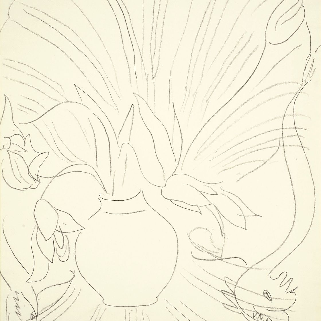 Henri Matisse — Ваза с цветами в стиле рокайль