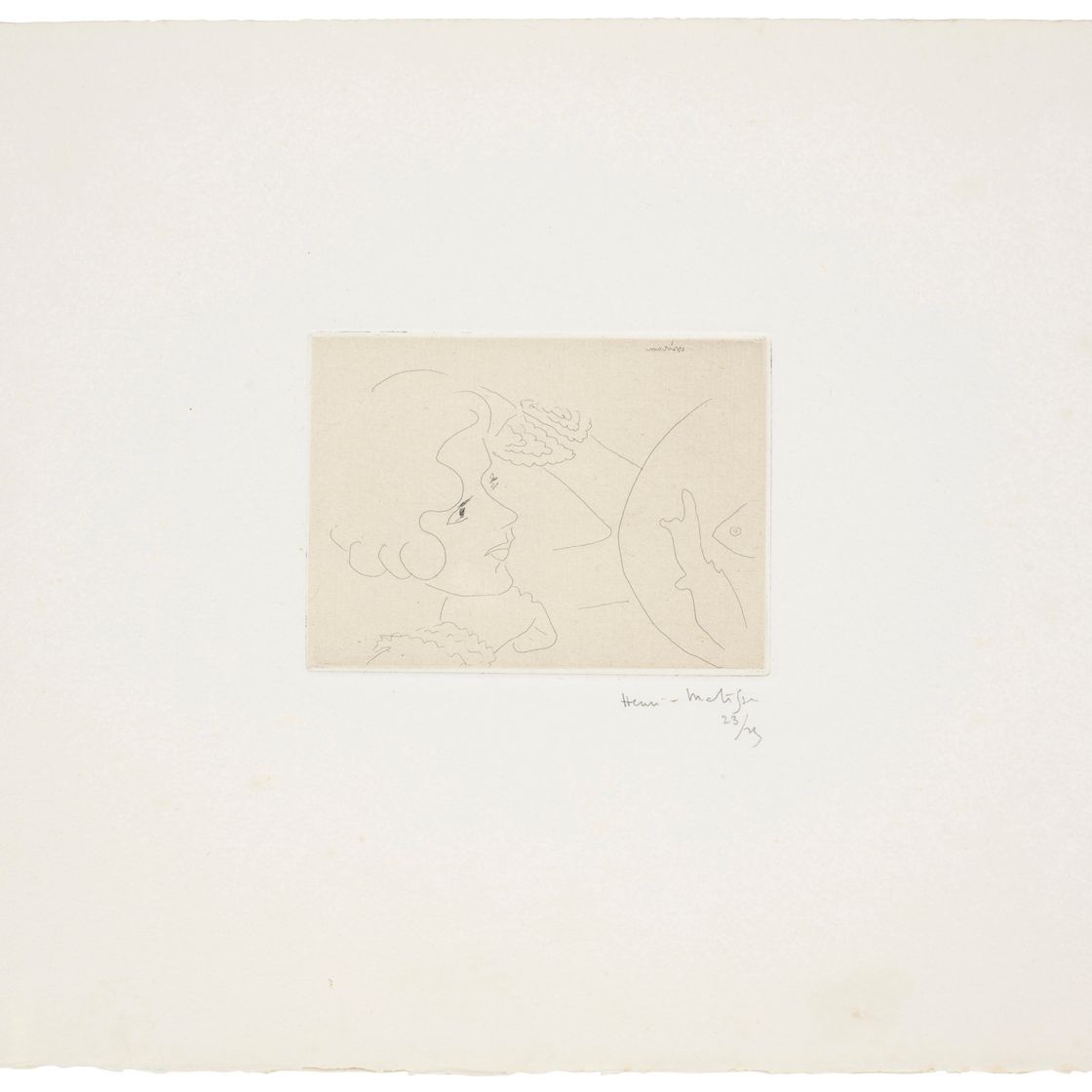 Henri Matisse — Молодая женщина с черными глазами-фиксатор в аквариуме