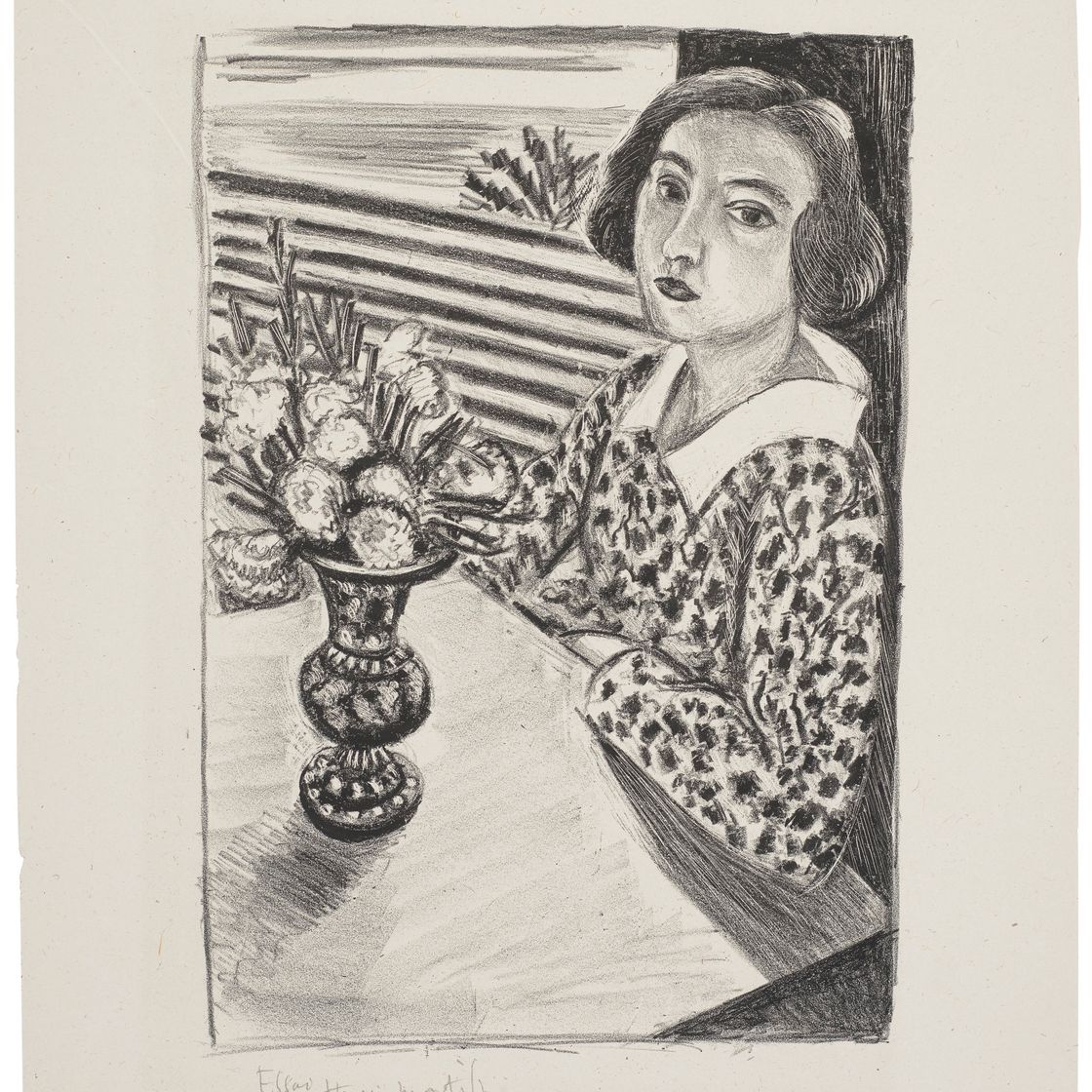 Henri Matisse — Молодая девушка - помощник в букете цветов