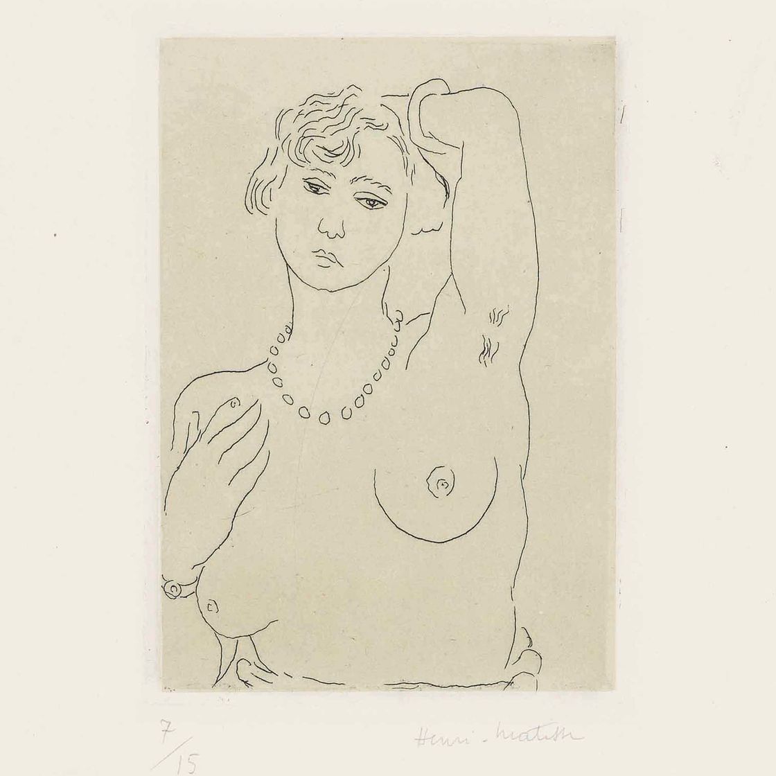 Henri Matisse — Бюст женщины с колье и браслетом
