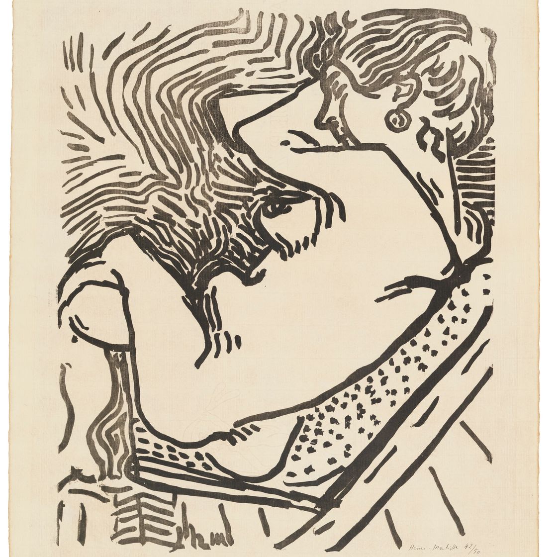 Henri Matisse — Ле Гранд Буа (профиль в шезлонге)