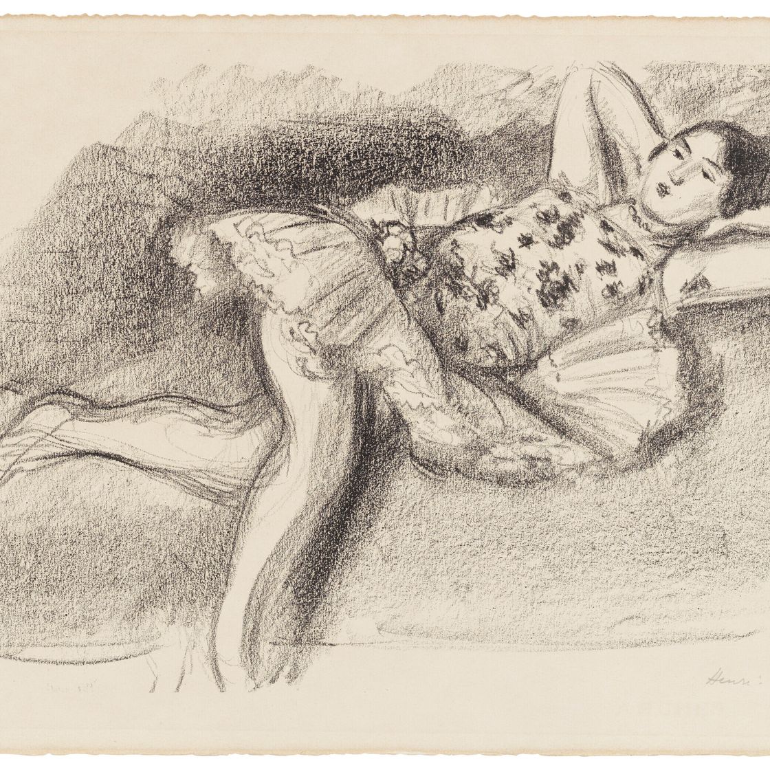 Henri Matisse — Танцовщица на диване, от: Dix Danseuses