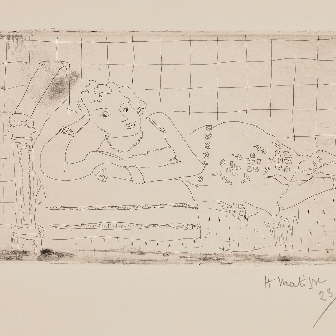 Henri Matisse — Рисунок "Аллонжье в свете Акажу"