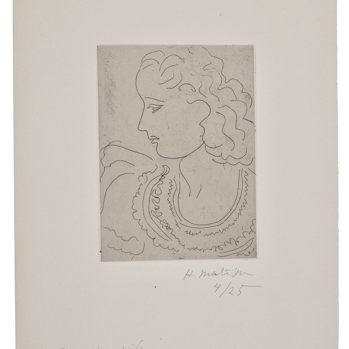 Henri Matisse — Молодая женщина в профиле, блузка в обтяжку