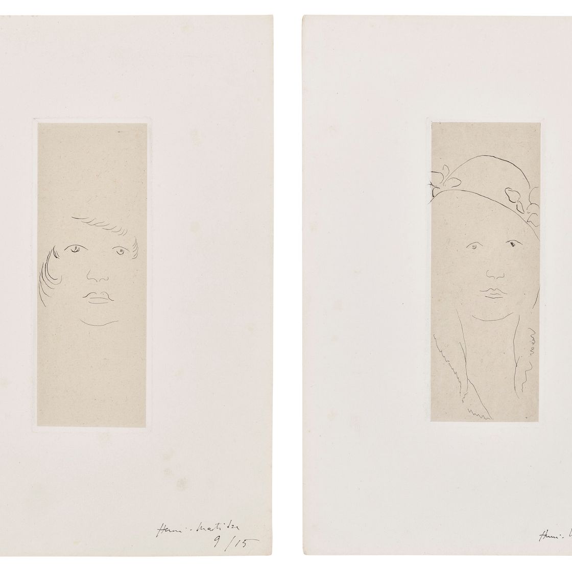 Henri Matisse — Лулу - маска; и Лулу с флером на шапочке