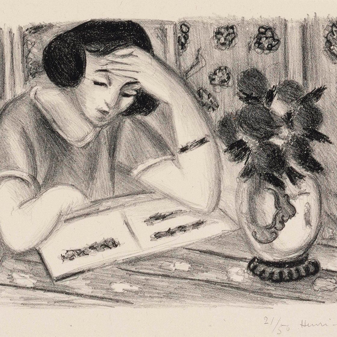 Henri Matisse — Роза с букетом роз (D. 471)