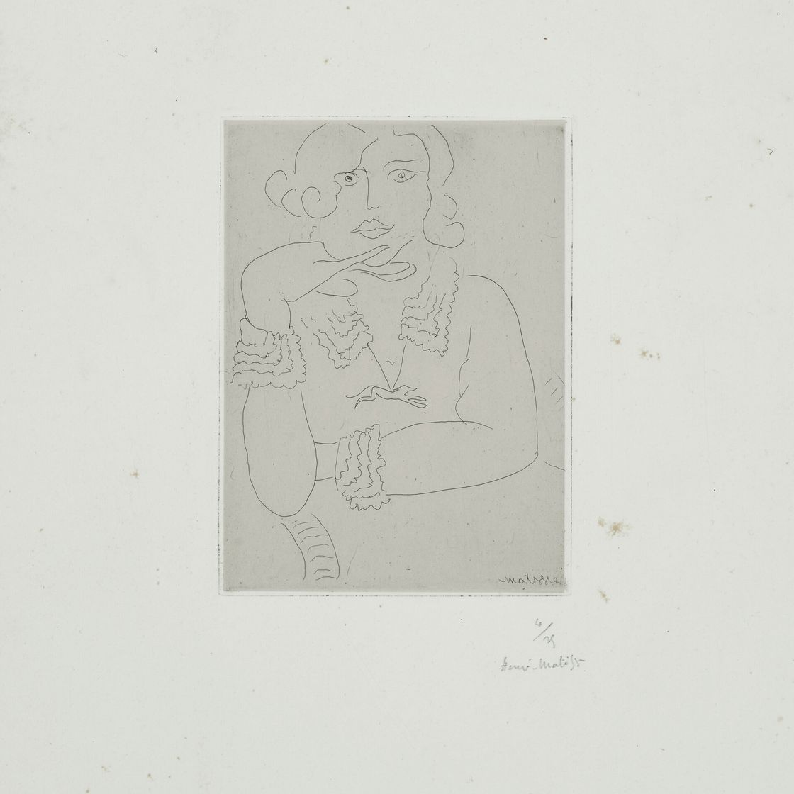 Henri Matisse — Рисунок на кольце и манжетах с вмятинами