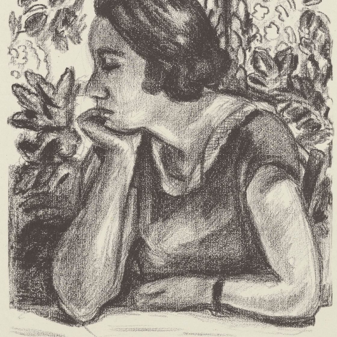 Henri Matisse — Изображение профиля, сохраняющегося без лифчиков, в стиле Людовика XIV