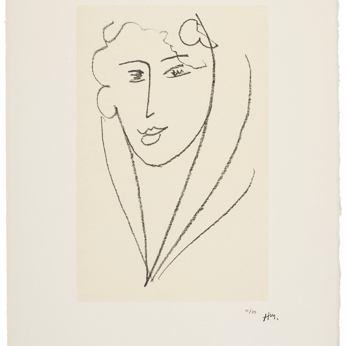 Henri Matisse — Молодая женщина в платке : одна тарелка