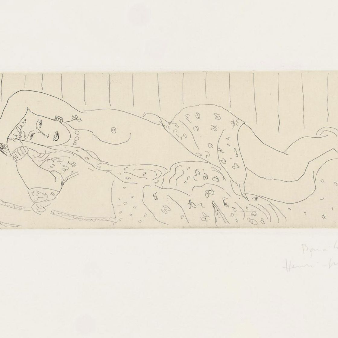 Henri Matisse — Кушетка, драпировка в стиле флери (Дютюит-Матисс 121)