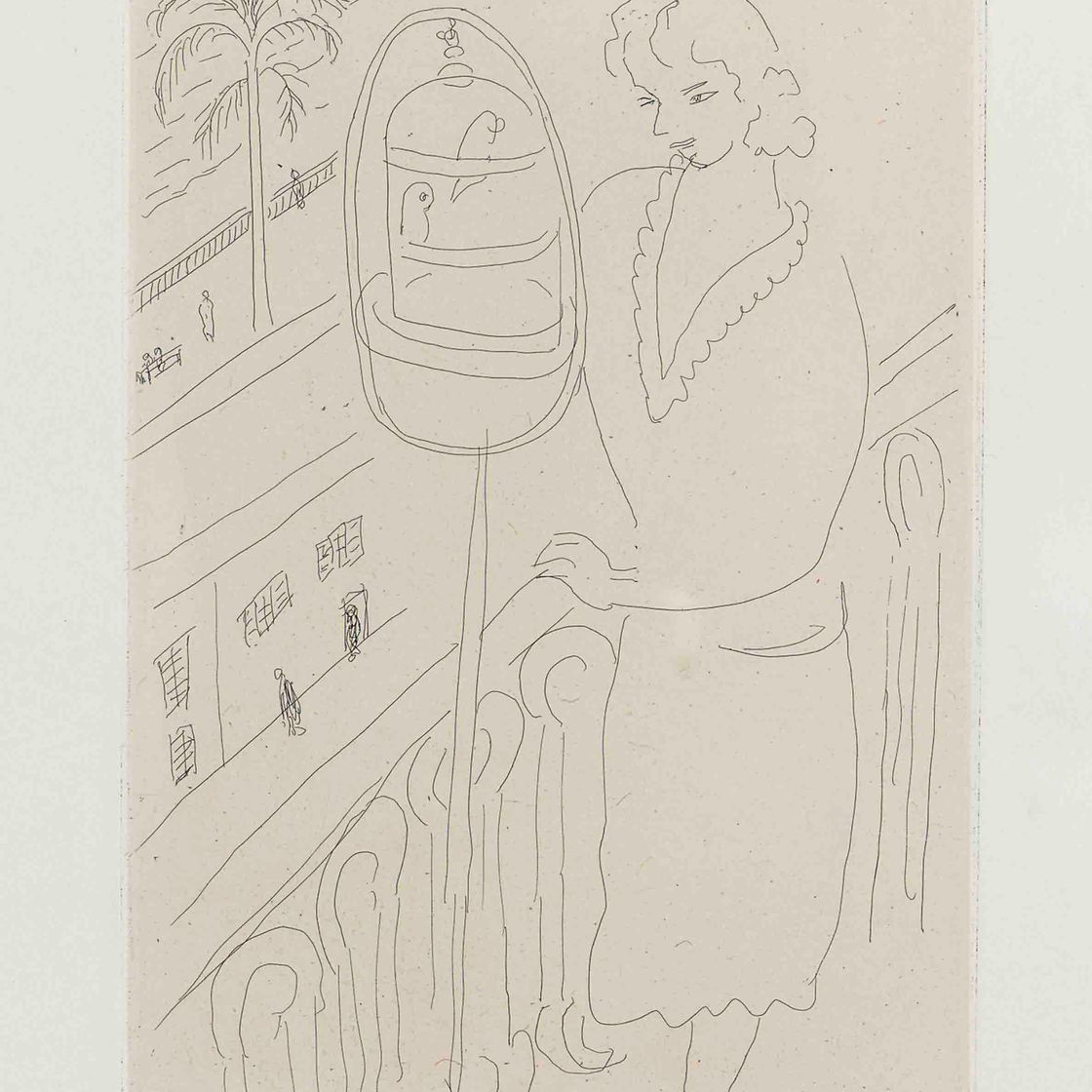 Henri Matisse — Молодая женщина на балконе, обсерватория Перруше (номер 214)