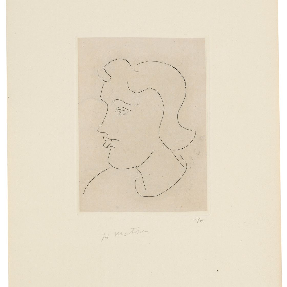 Henri Matisse — Профиль молодой женщины