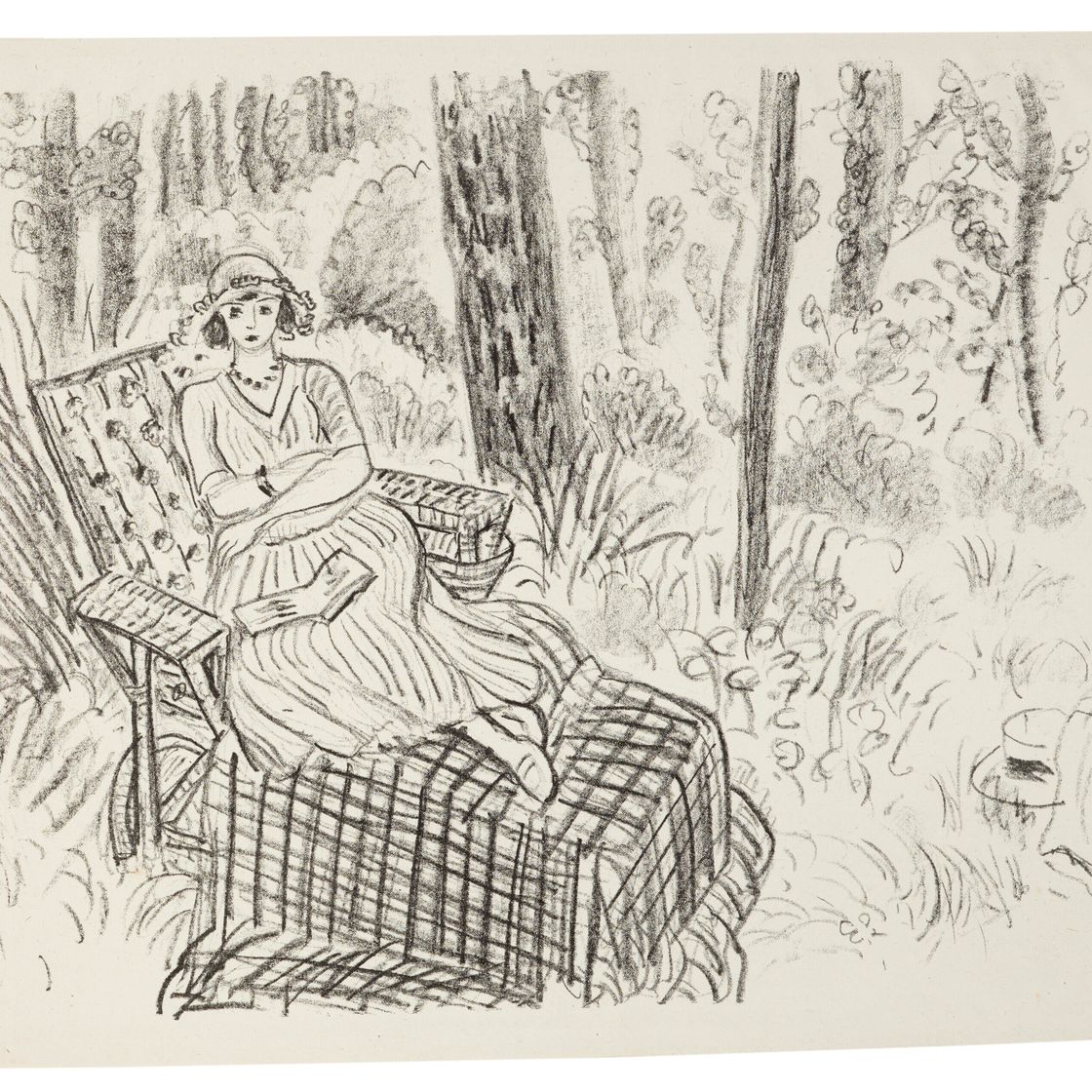 Henri Matisse — Молодая девушка в шезлонге в су-буа