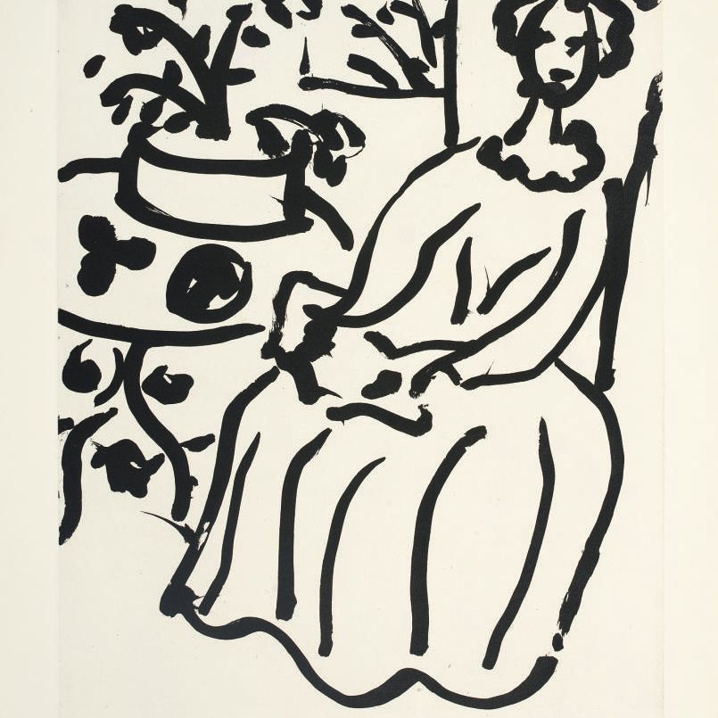 Henri Matisse — Мария-Хосе в желтом халате (D.-M. 817)