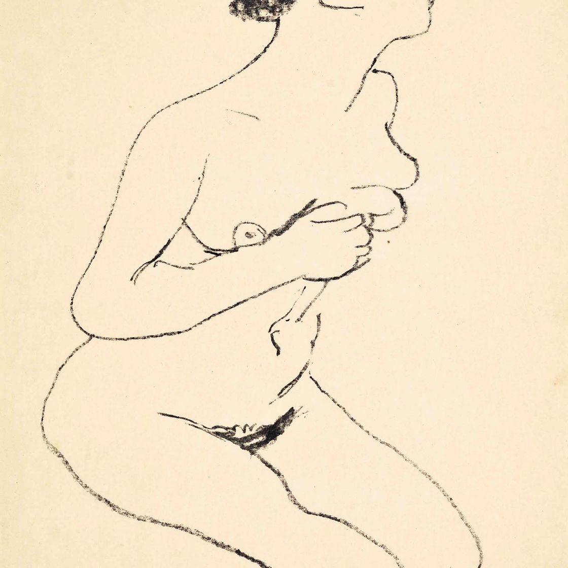 Henri Matisse — Новое наращивание, Профиль, темный рисунок (Duthuit 395)