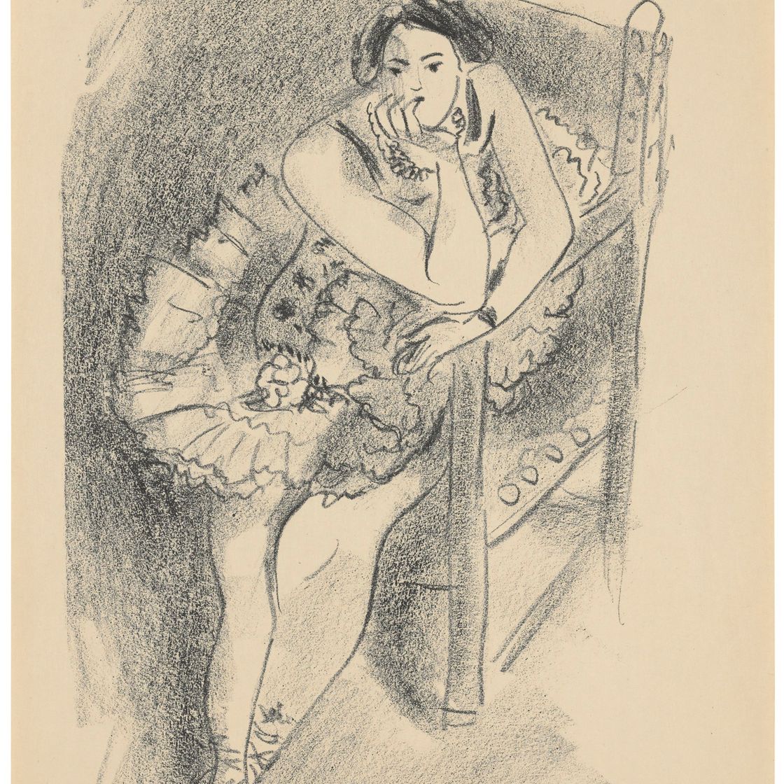 Henri Matisse — Танцовщица, исполняющая роль танцовщицы в лесу, от: Dix Danseuses