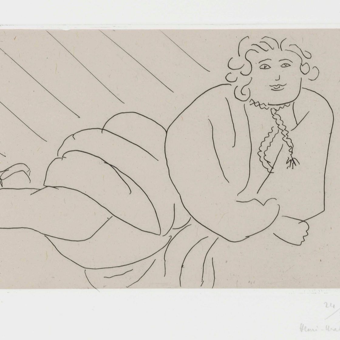 Henri Matisse — Молодая женщина, Кордельерша в пеньюаре и колье
