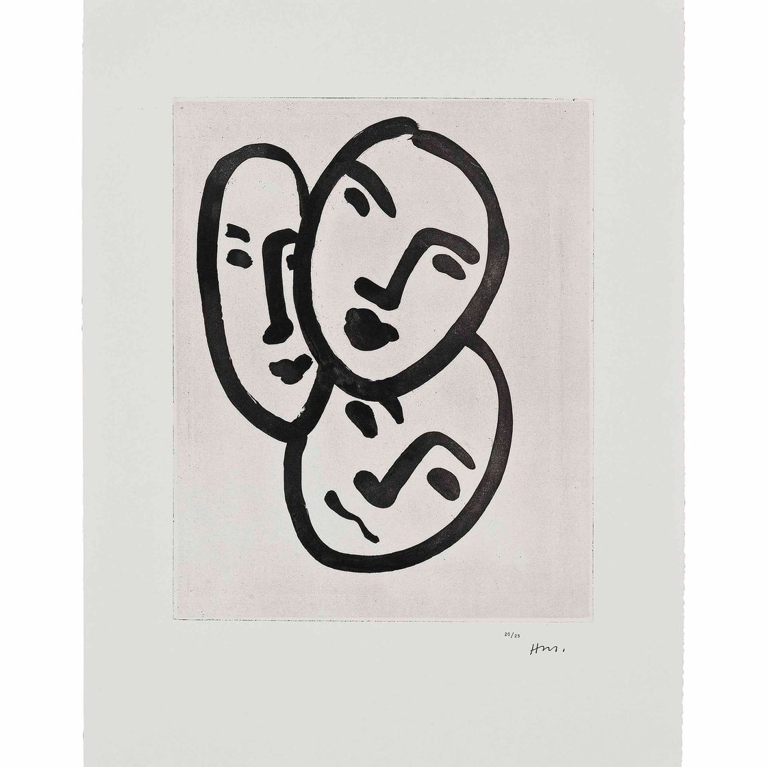 Henri Matisse — Одна тарелка, от: Trois Têtes
