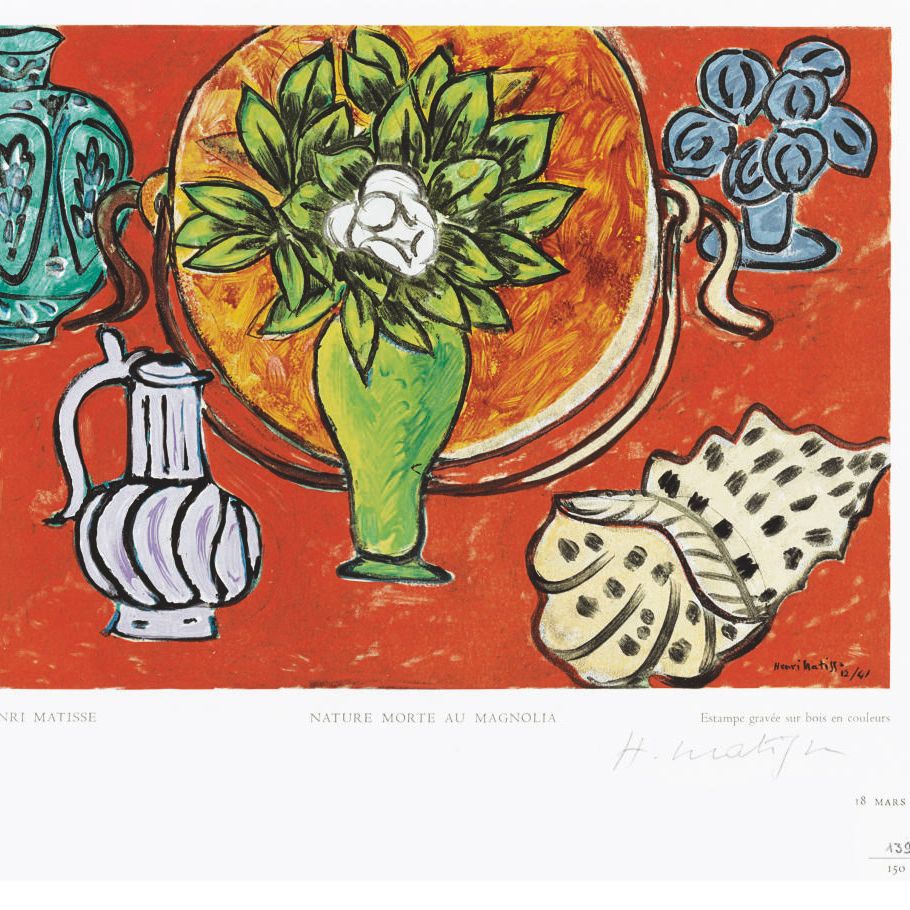 Henri Matisse — Nature Morte au Magnolia, из Эстампа