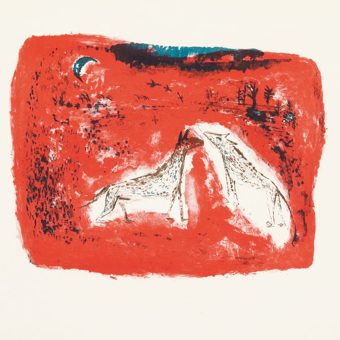 Henri Michaux — Оригинальная акварель на бумаге и две черно-белые литографии, сопровождающие серию лекций Анри Мишо о литографиях ЗАО "Ву-Ки"., изображение 5