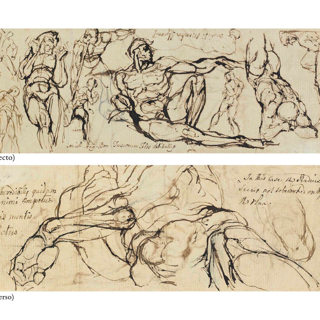 Henry Fuseli — Этюды с фигурами по Сикстинскому потолку Микеланджело