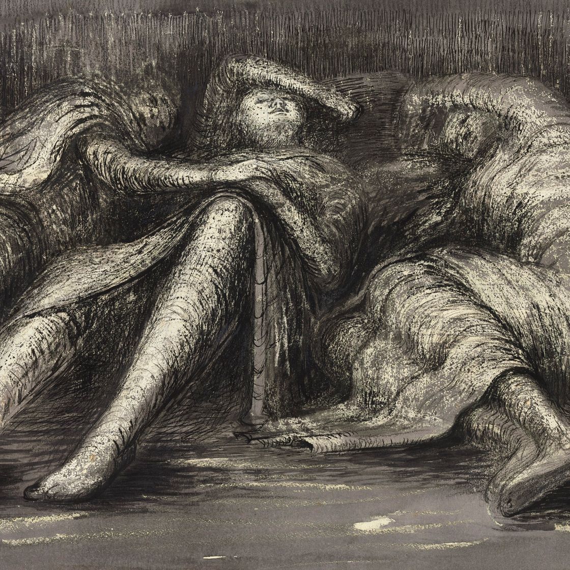 Henry Moore — Трое спящих Укрывателей
