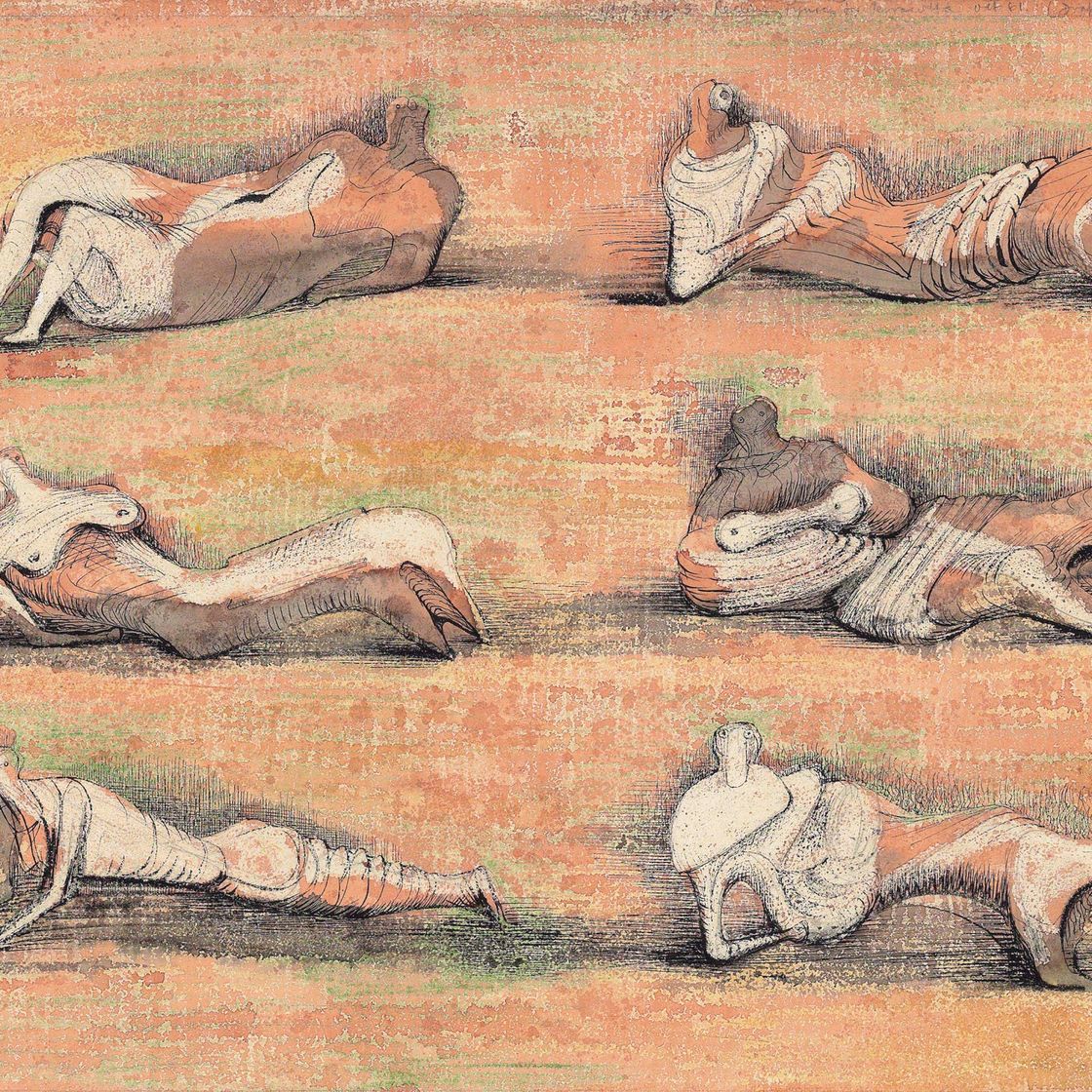 Henry Moore — Шесть лежащих фигур