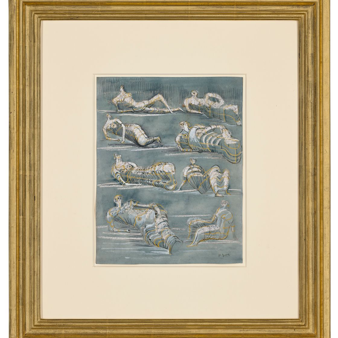 Henry Moore — Задрапированные Лежащие фигуры, изображение 2