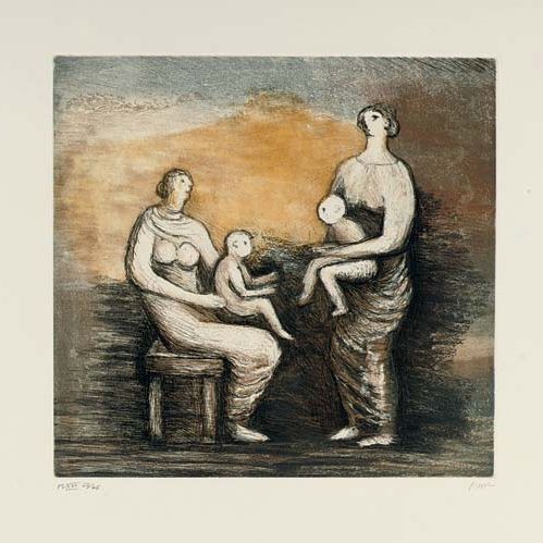 Henry Moore — "Мать и дитя", Raymond Spencer Company Ltd. для фонда Генри Мура, Мач Хэдхэм, 1983 (C. 671-700)