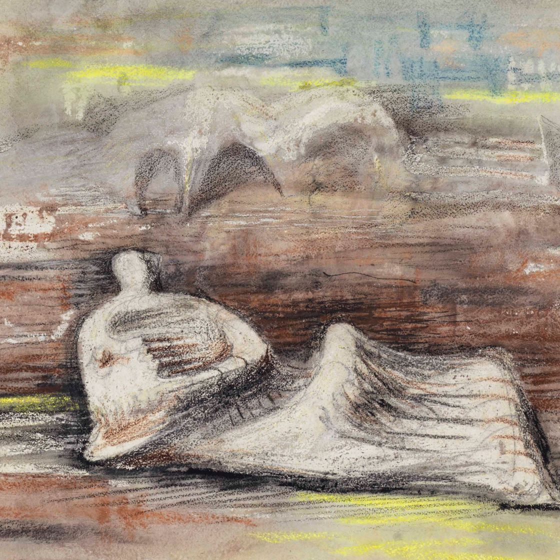 Henry Moore — Лежащая фигура в пейзаже