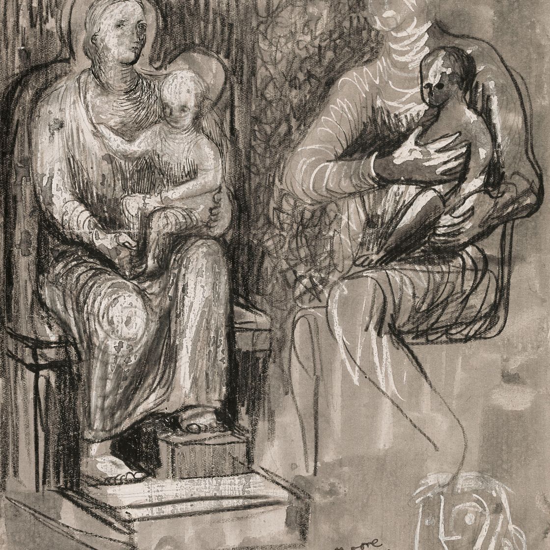 Henry Moore — Этюды Мадонны с младенцем