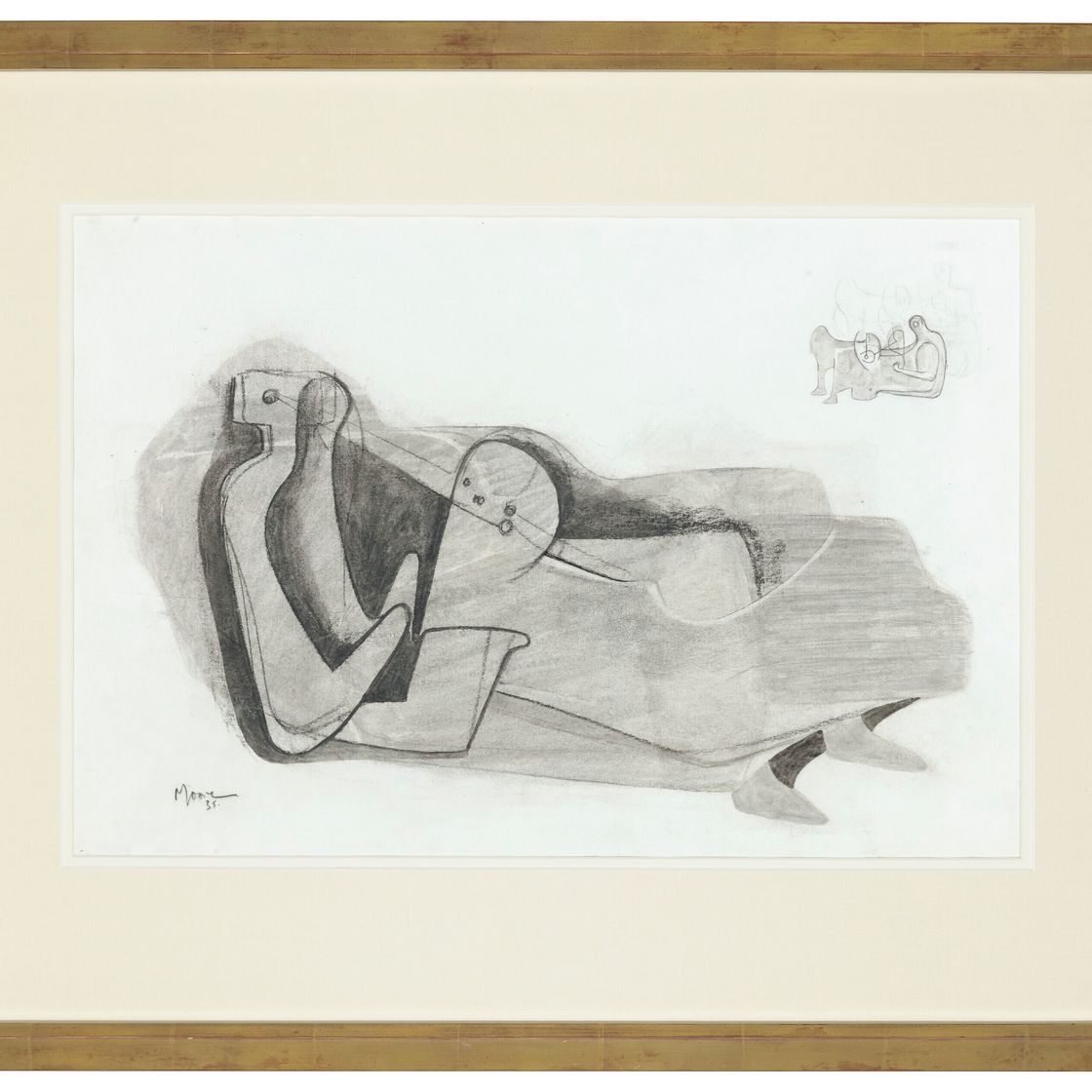 Henry Moore — Лежащая фигура, изображение 2