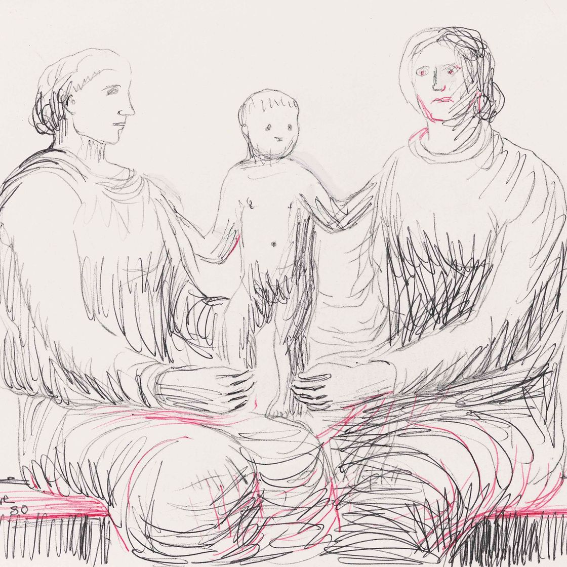 Henry Moore — Две женщины и ребенок