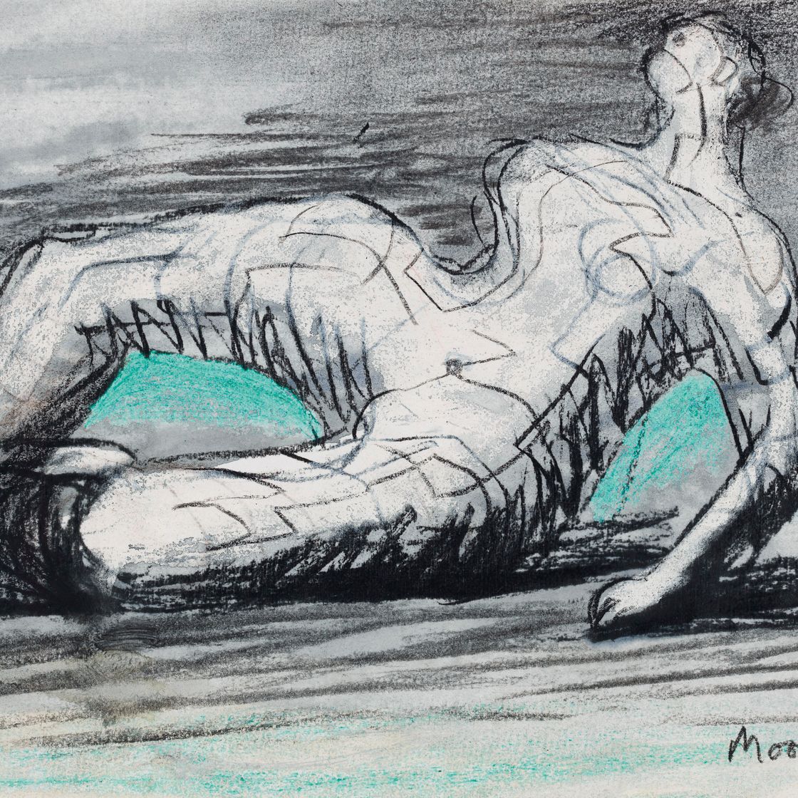 Henry Moore — Лежащий обнаженный