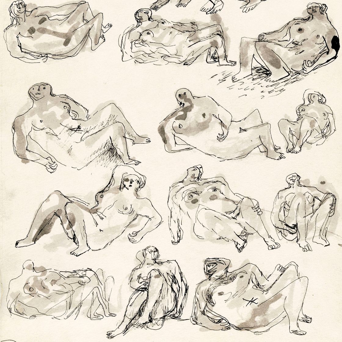 Henry Moore — Лежащие фигуры