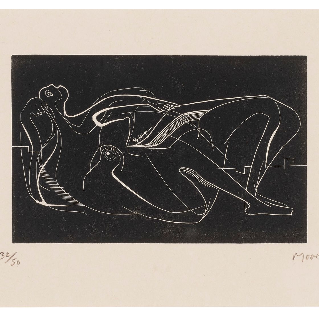 Henry Moore — Лежащий обнаженный