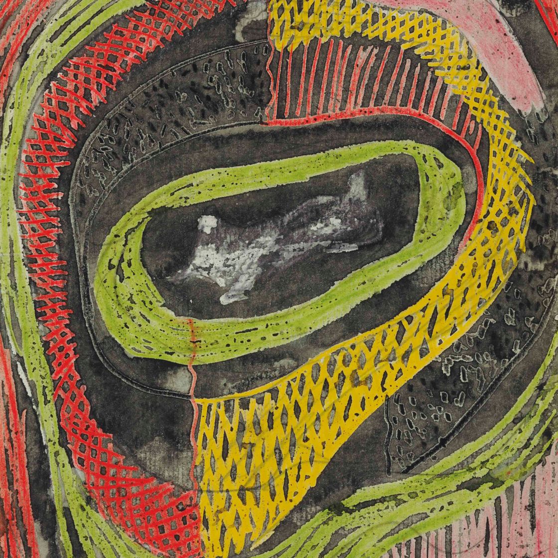 Henry Moore — Текстильный дизайн: Лежащая фигура в пустоте
