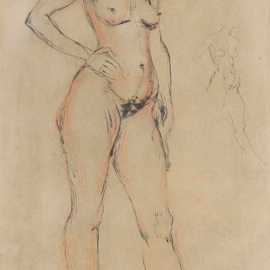 Henry Moore — Стоя обнаженной