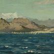 Henry Moore — Залив Росас с мысом Энтрада слева и мысом Бегин справа, Пиренеи вдали.