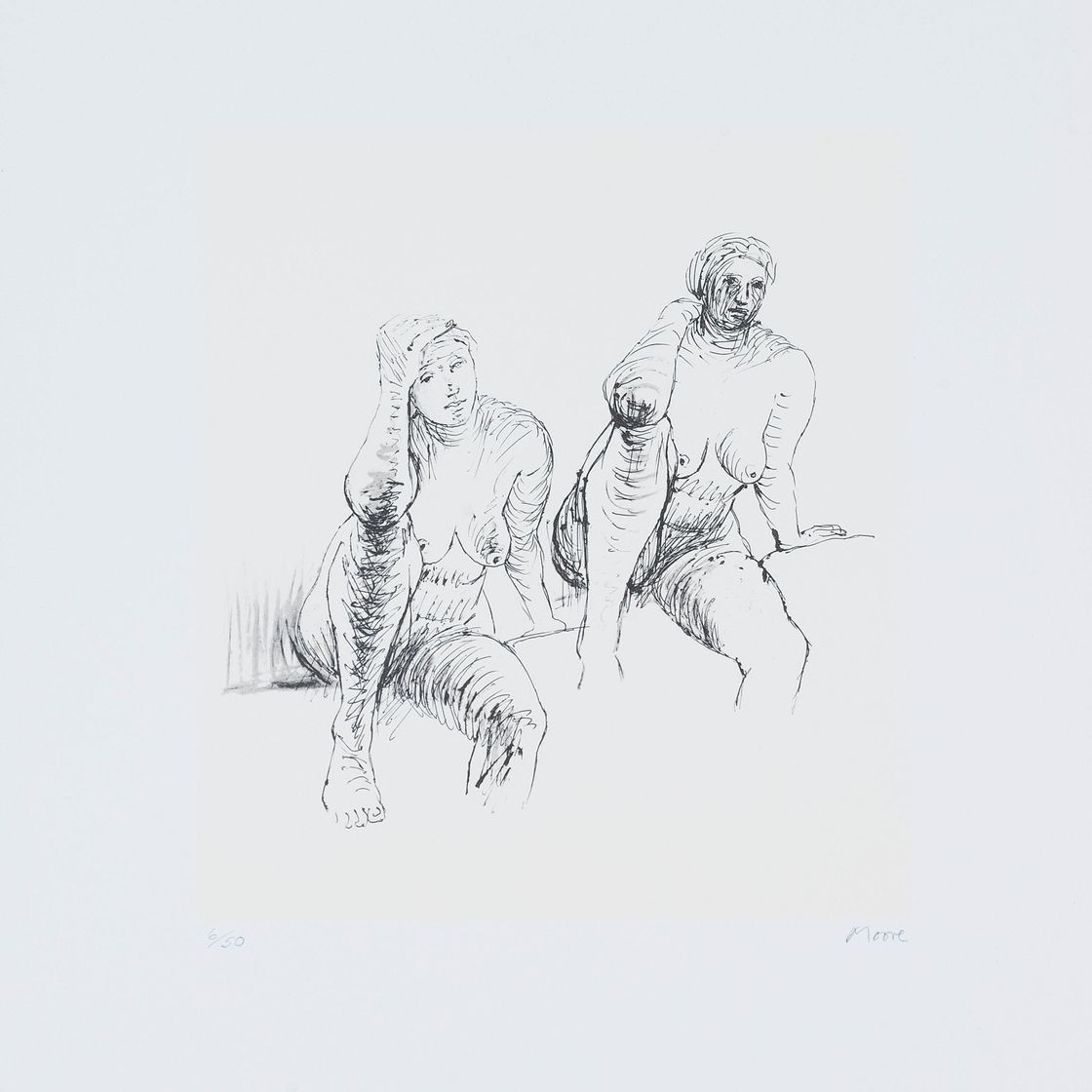 Henry Moore — Девять пластинок из коллекции Nudes (C. 396-401, 403-406), изображение 9
